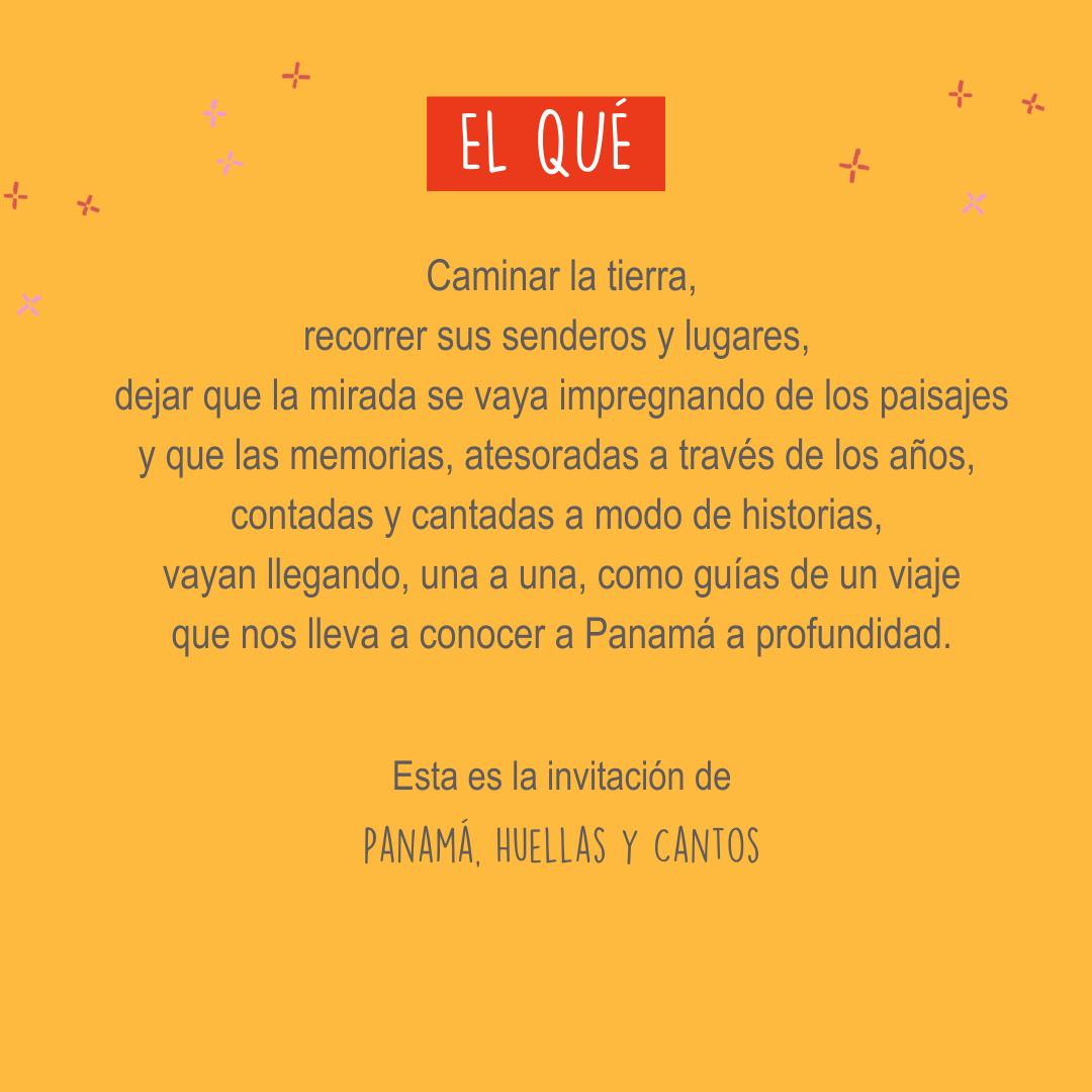 El Qué frame explaining the invitation of Panamá, Huellas y Cantos